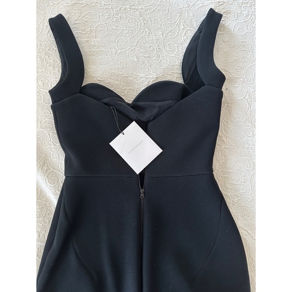 Victoria Beckham Black Bonded Crepe Cami Fitted Dress, Sz US 6/UK 10 - Picture 7 of 11